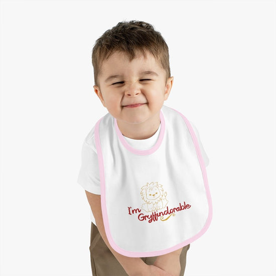 Harry Potter - Gryffindorable Baby Contrast Trim Jersey Bib - Fandom-Made
