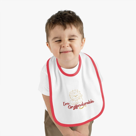 Harry Potter - Gryffindorable Baby Contrast Trim Jersey Bib - Fandom-Made
