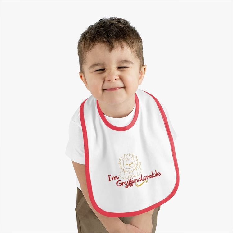 Harry Potter - Gryffindorable Baby Contrast Trim Jersey Bib - Fandom-Made
