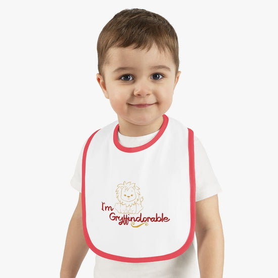 Harry Potter - Gryffindorable Baby Contrast Trim Jersey Bib - Fandom-Made