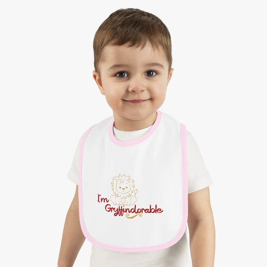Harry Potter - Gryffindorable Baby Contrast Trim Jersey Bib - Fandom-Made
