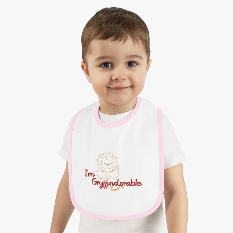 Harry Potter - Gryffindorable Baby Contrast Trim Jersey Bib - Fandom-Made