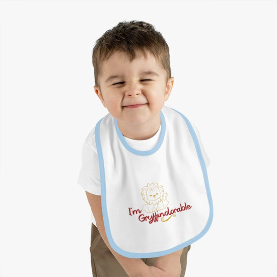 Harry Potter - Gryffindorable Baby Contrast Trim Jersey Bib - Fandom-Made