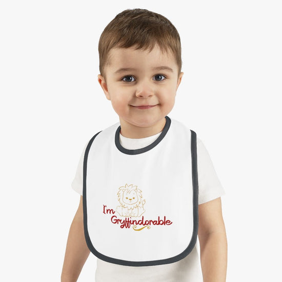 Harry Potter - Gryffindorable Baby Contrast Trim Jersey Bib - Fandom-Made
