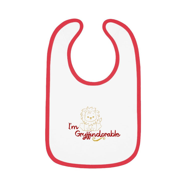 Harry Potter - Gryffindorable Baby Contrast Trim Jersey Bib - Fandom-Made