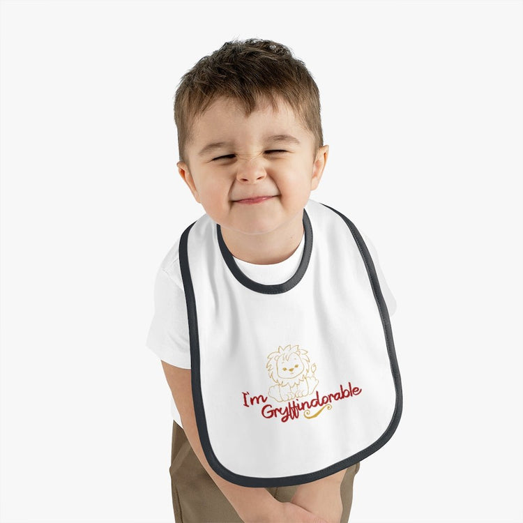 Harry Potter - Gryffindorable Baby Contrast Trim Jersey Bib - Fandom-Made
