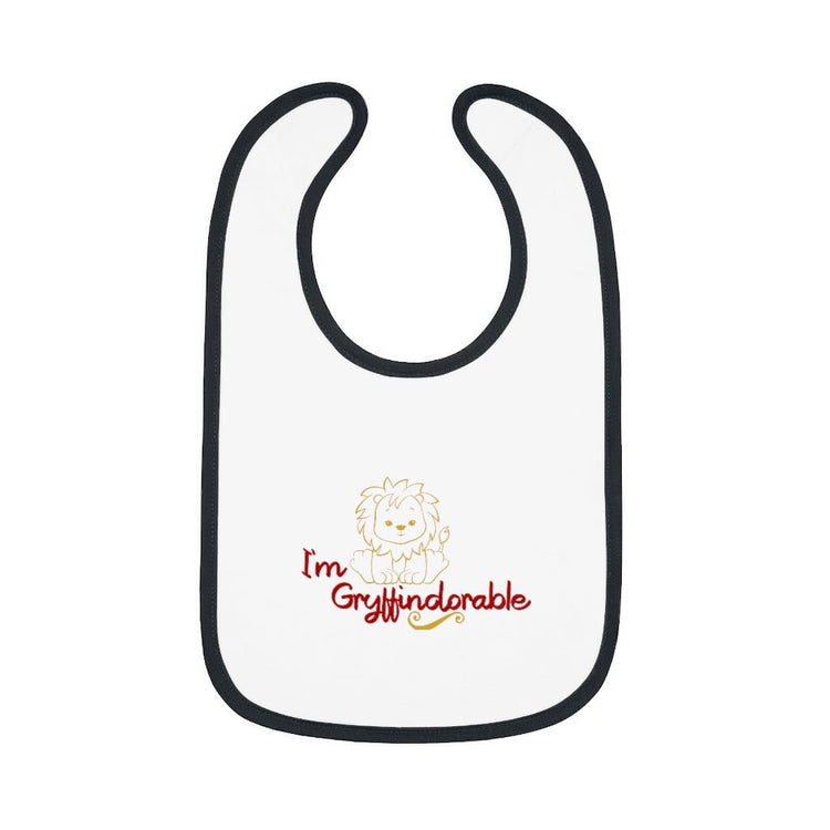Harry Potter - Gryffindorable Baby Contrast Trim Jersey Bib - Fandom-Made