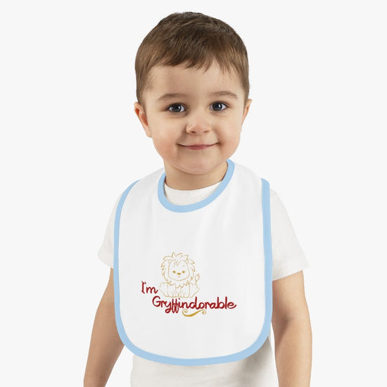 Harry Potter - Gryffindorable Baby Contrast Trim Jersey Bib - Fandom-Made