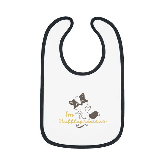Harry Potter - Huffleprecious Baby Contrast Trim Jersey Bib - Fandom-Made