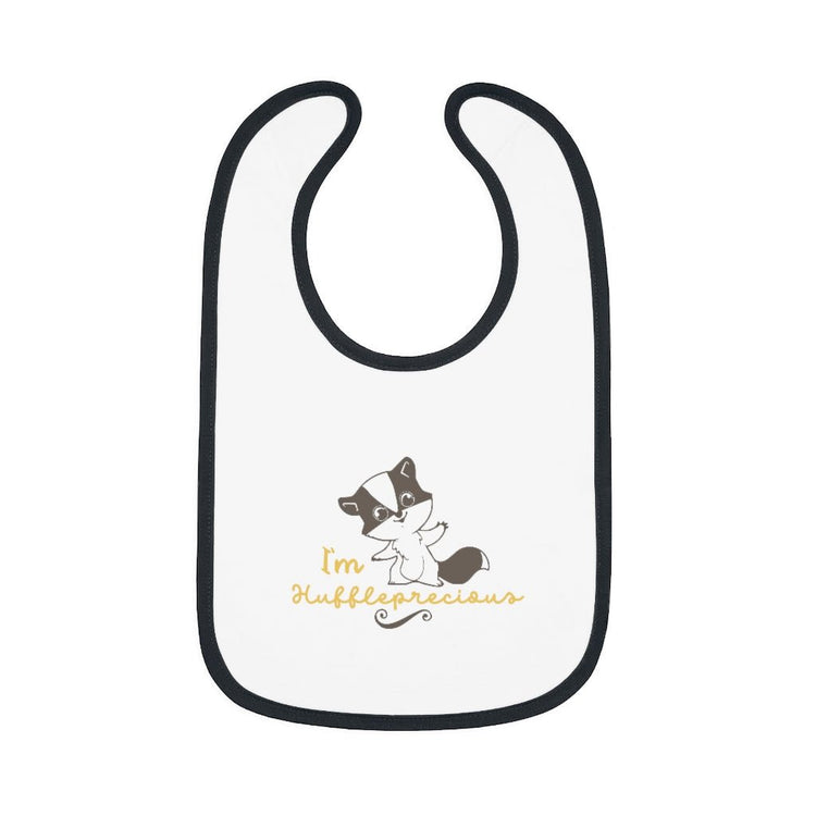 Harry Potter - Huffleprecious Baby Contrast Trim Jersey Bib - Fandom-Made