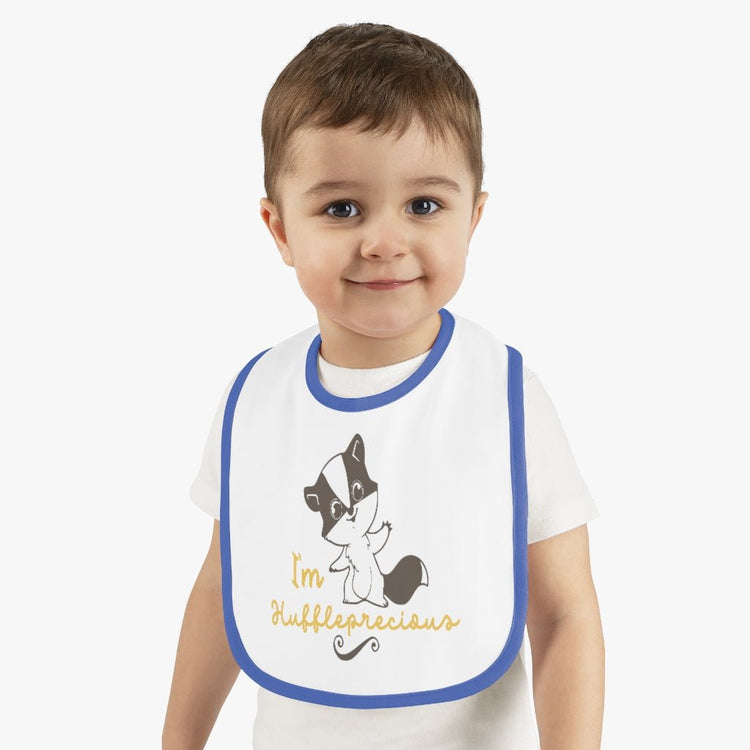 Harry Potter - Huffleprecious Baby Contrast Trim Jersey Bib - Fandom-Made