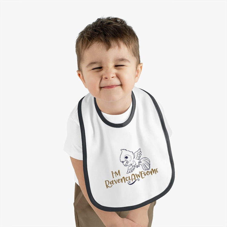 Harry Potter - Ravenclawsome Baby Contrast Trim Jersey Bib - Fandom-Made