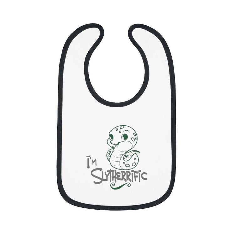 Harry Potter - Slytherrific Baby Contrast Trim Jersey Bib - Fandom-Made