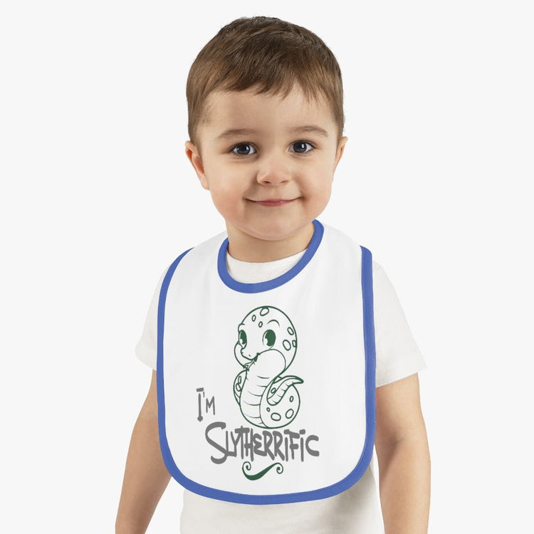 Harry Potter - Slytherrific Baby Contrast Trim Jersey Bib - Fandom-Made