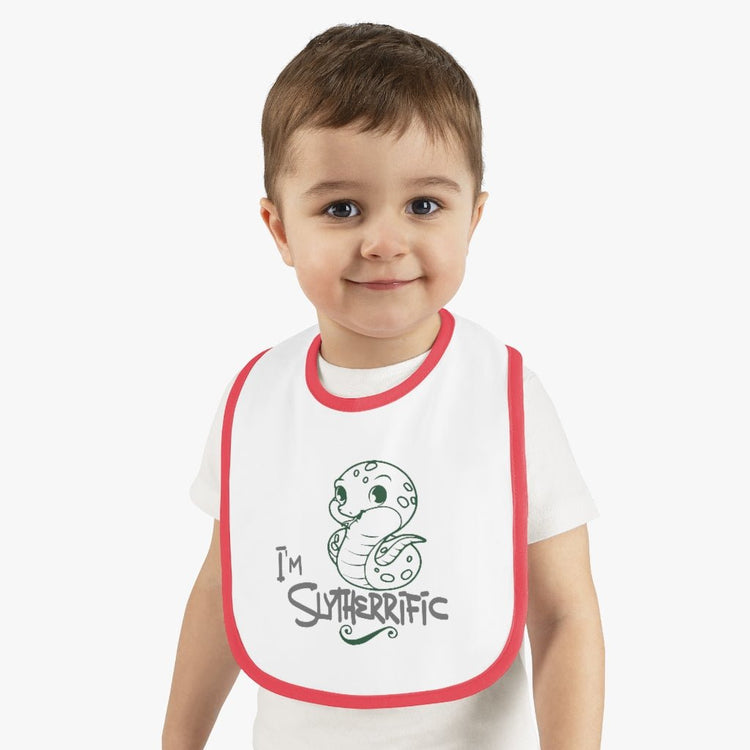 Harry Potter - Slytherrific Baby Contrast Trim Jersey Bib - Fandom-Made