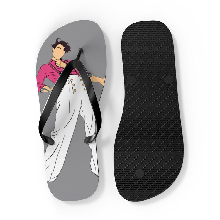 Harry Styles Minimal Pink Flip Flops - Fandom-Made