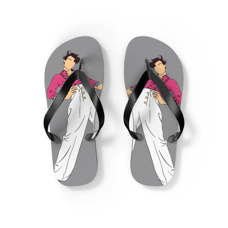 Harry Styles Minimal Pink Flip Flops - Fandom-Made