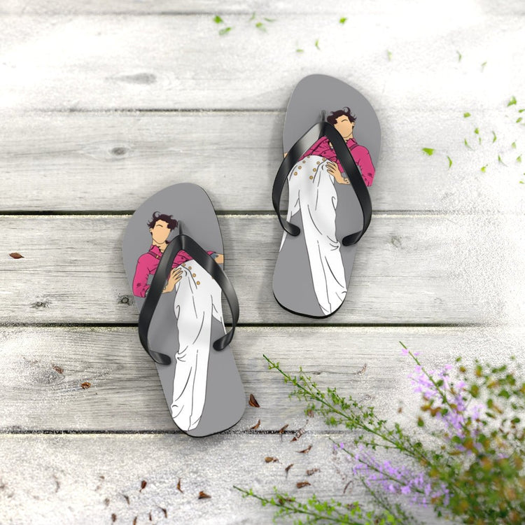 Harry Styles Minimal Pink Flip Flops - Fandom-Made