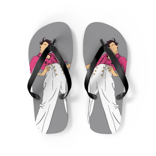 Harry Styles Minimal Pink Flip Flops - Fandom-Made