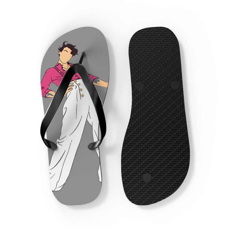 Harry Styles Minimal Pink Flip Flops - Fandom-Made