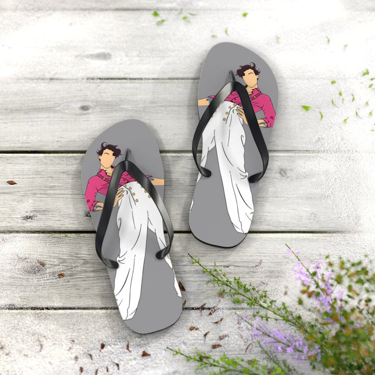 Harry Styles Minimal Pink Flip Flops - Fandom-Made