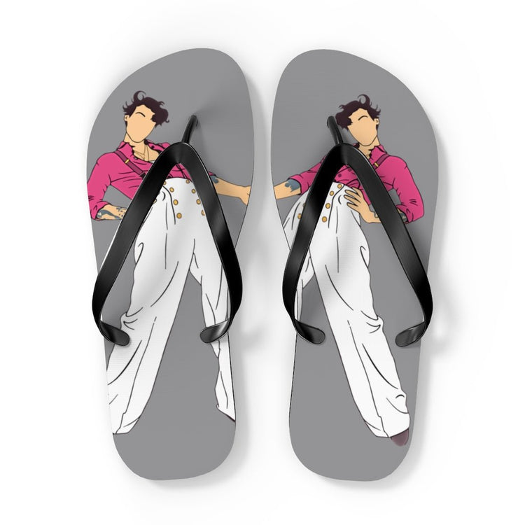 Harry Styles Minimal Pink Flip Flops - Fandom-Made