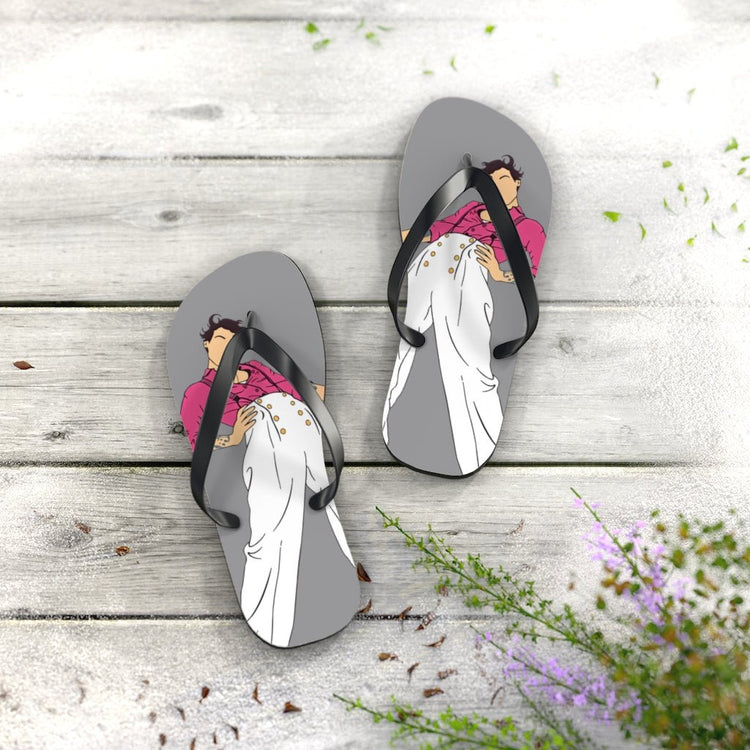 Harry Styles Minimal Pink Flip Flops - Fandom-Made