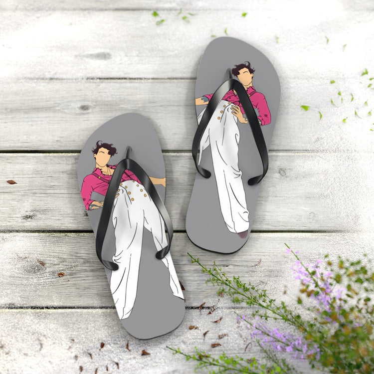 Harry Styles Minimal Pink Flip Flops - Fandom-Made