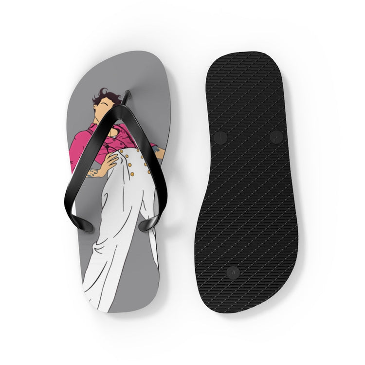 Harry Styles Minimal Pink Flip Flops - Fandom-Made