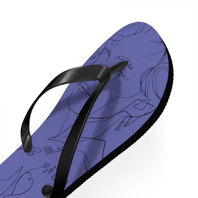 Harry Styles Outline (Veri Peri) Flip Flops - Fandom-Made