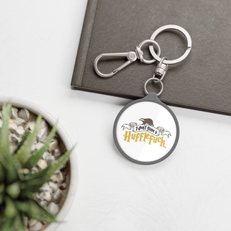 I Don't Give a Hufflefuck Keyring Tag - Fandom-Made