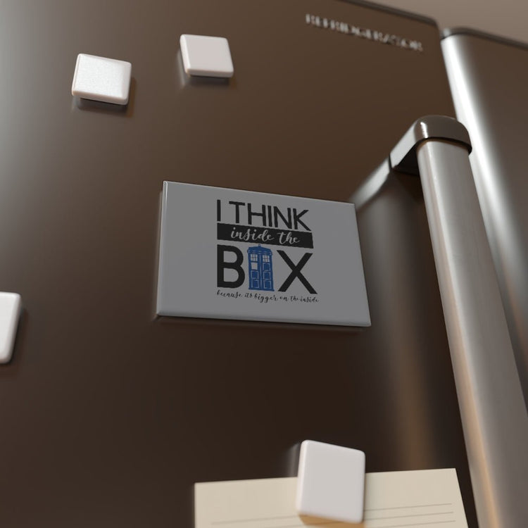 I Think Inside The Box Button Magnet - Fandom-Made