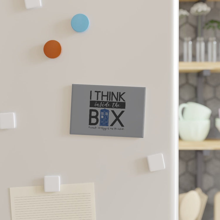 I Think Inside The Box Button Magnet - Fandom-Made