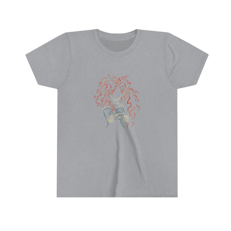Merida Youth Short Sleeve Tee (colored outline) - Fandom-Made