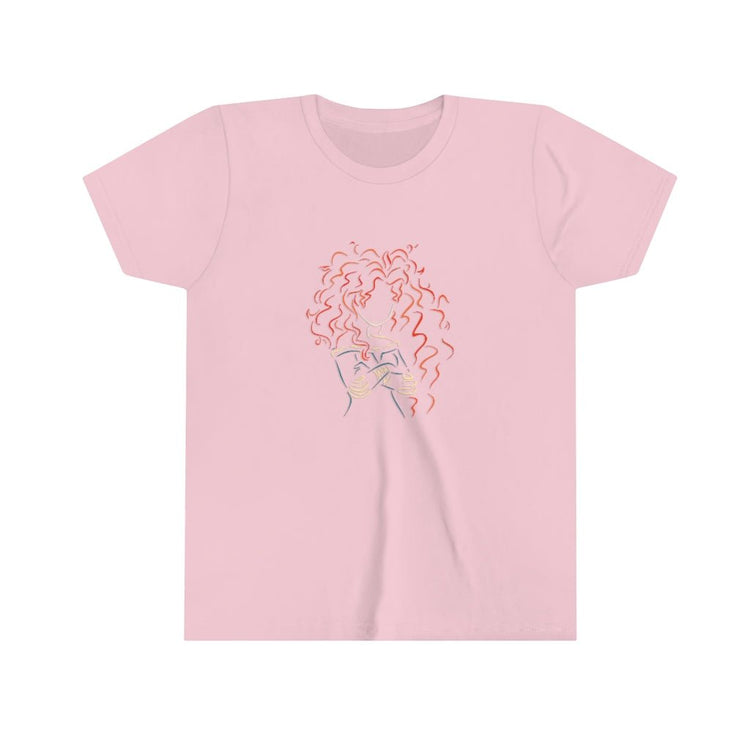 Merida Youth Short Sleeve Tee (colored outline) - Fandom-Made