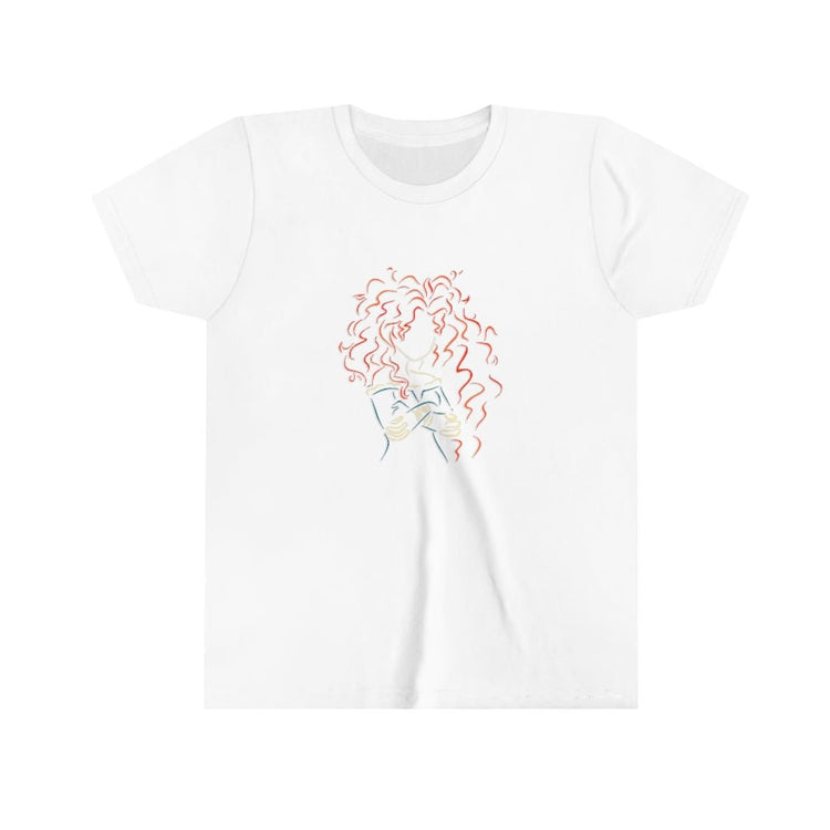 Merida Youth Short Sleeve Tee (colored outline) - Fandom-Made
