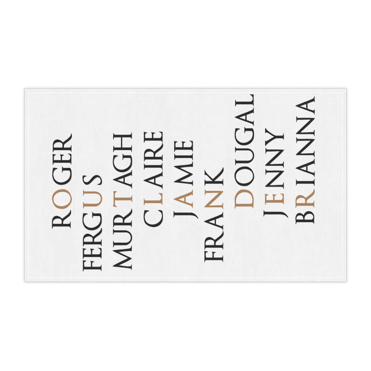 Names – Character spells Outlander Kitchen Towel - Fandom-Made
