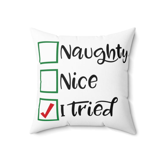 Naughty Or Nice Pillow - Fandom-Made