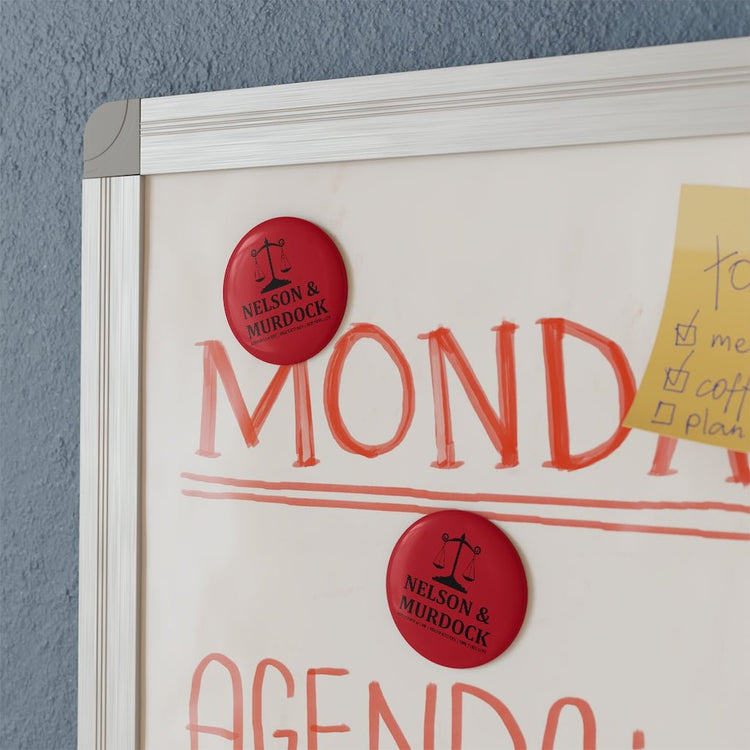 Nelson & Murdock Button Magnet - Fandom-Made