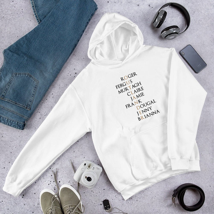 Outlander Hoodie with Character Names - Fandom-Made