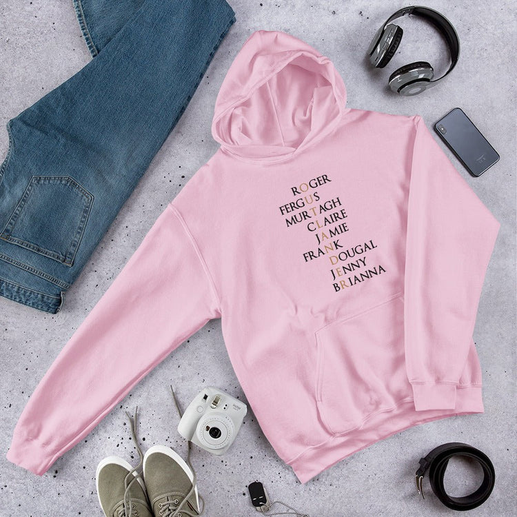 Outlander Hoodie with Character Names - Fandom-Made