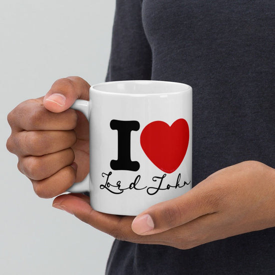 Outlander Inspired Double Sided White glossy mug - I ❤️Lord John - Fandom-Made