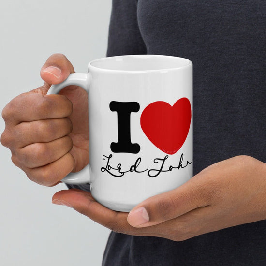 Outlander Inspired Double Sided White glossy mug - I ❤️Lord John - Fandom-Made