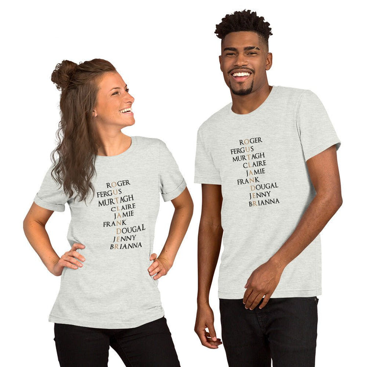 Outlander Short-Sleeve Unisex T-Shirt with Names - Fandom-Made
