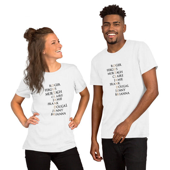 Outlander Short-Sleeve Unisex T-Shirt with Names - Fandom-Made