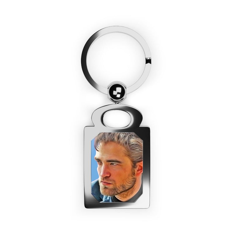 Robert Pattinson (blue) Rectangle Photo Keyring - Fandom-Made