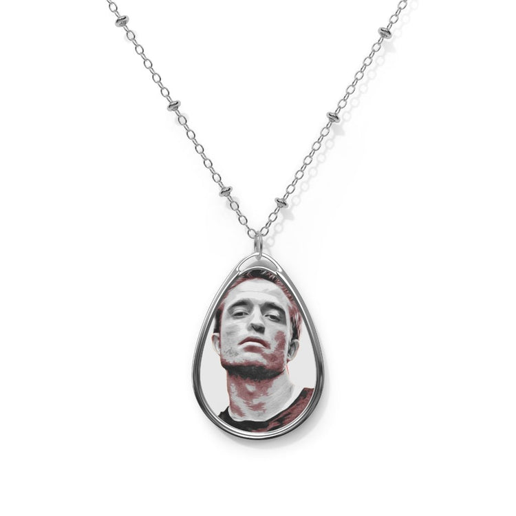 Robert Pattinson (red) Oval Necklace - Fandom-Made