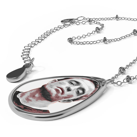 Robert Pattinson (red) Oval Necklace - Fandom-Made