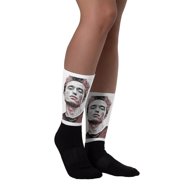 Robert Pattinson (red) Socks - Fandom-Made
