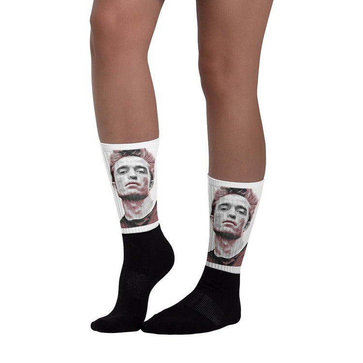 Robert Pattinson (red) Socks - Fandom-Made